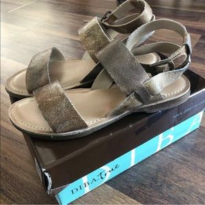 Diba True Women's May Weather Strappy Sandal Cognac Leather Strappy Sandals Sz 9